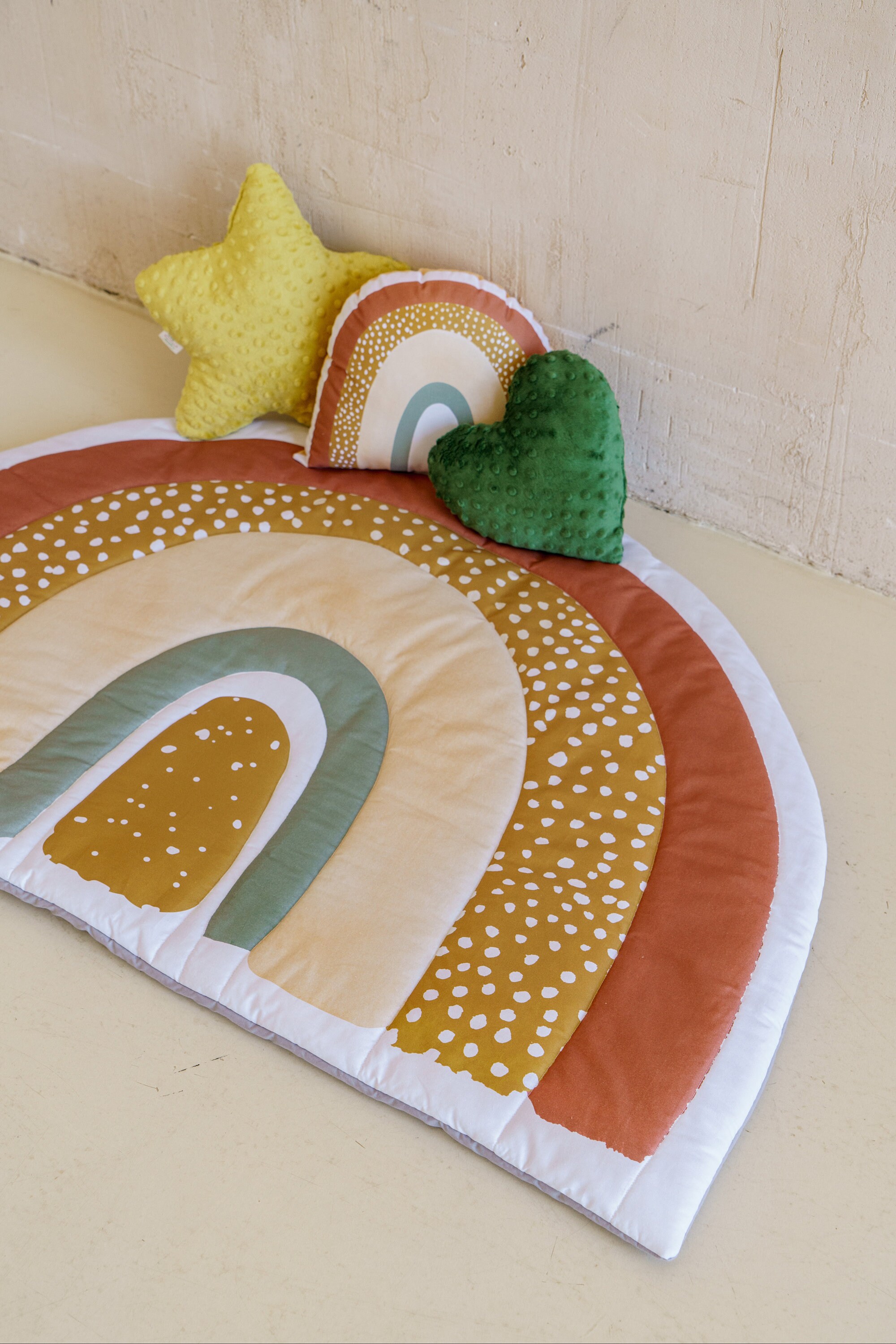 Rainbow Mat Kids Gifts Quilted Baby Mat Ranibow Mat With Etsy