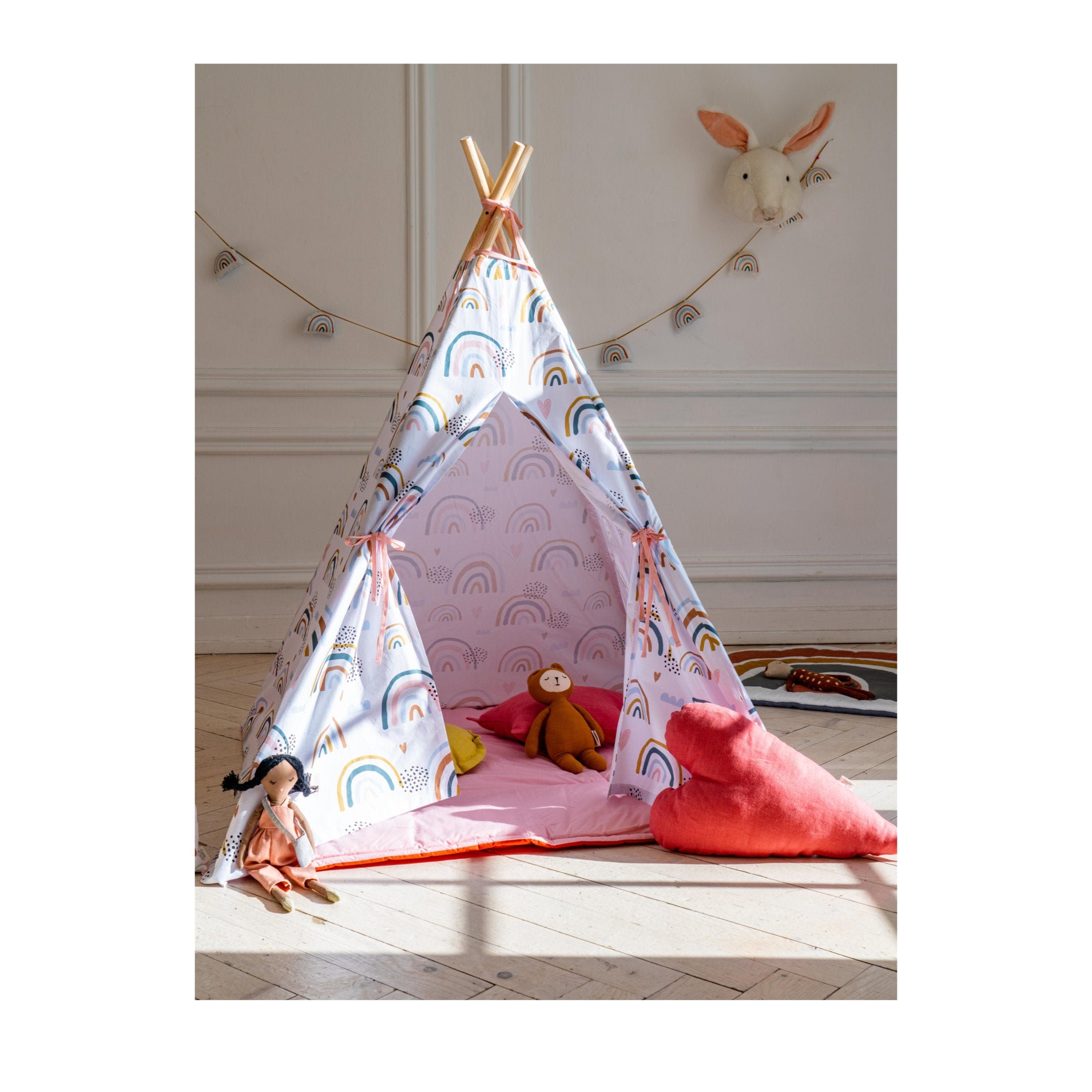Rainbow Teepee Baby room decor Rainbow Nursery Baby Tent Etsy