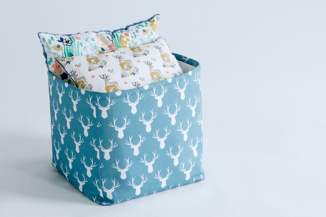 Baby blue pillow minky bed cushion for kids roomanimal print Etsy