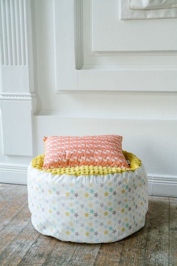 Nursery Floor Cushiontoddler Soft Seat Solored Starsbaby Etsy
