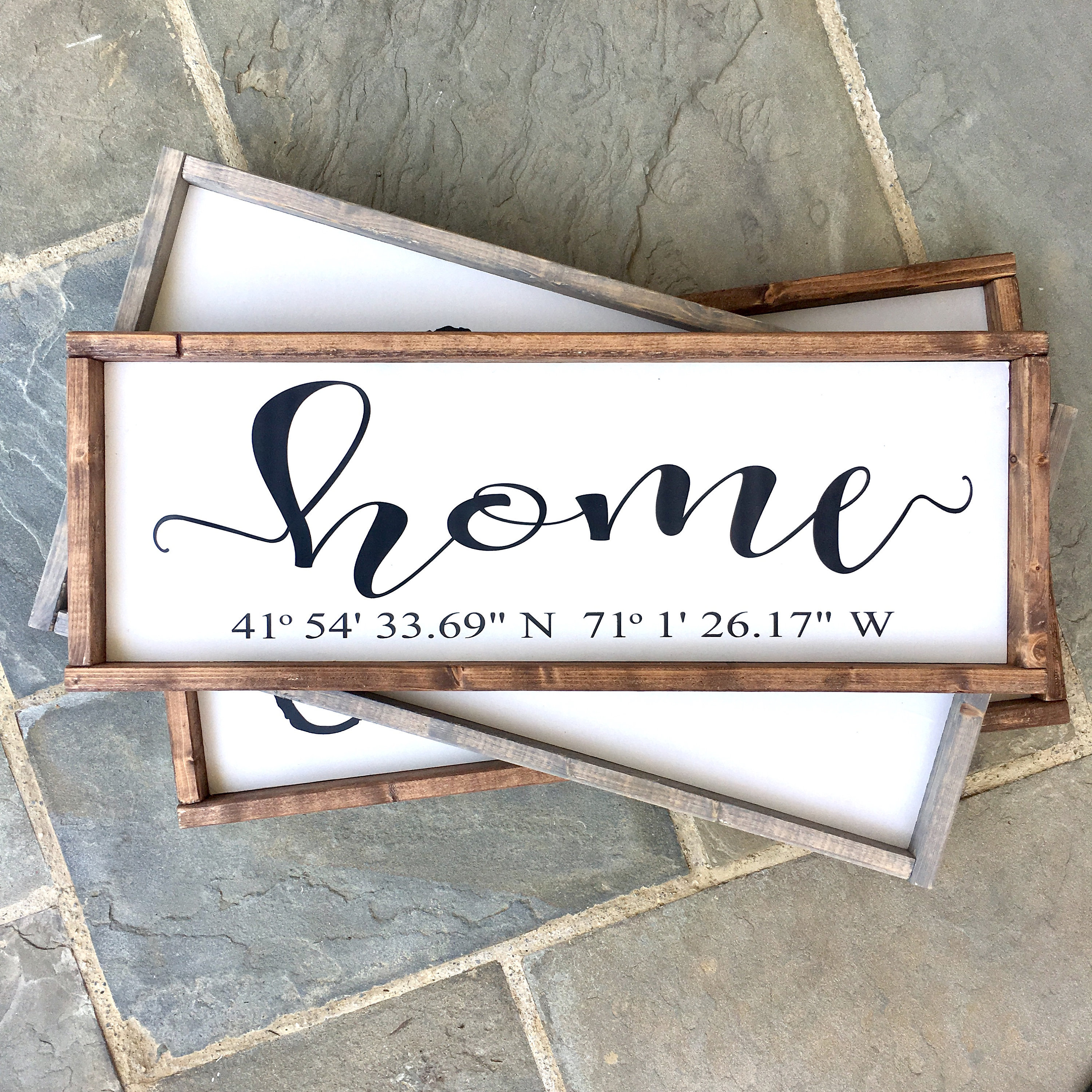 Home Coordinates Sign Coordinates Sign Home Sign Etsy