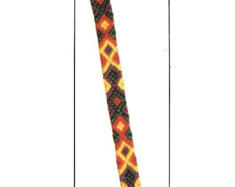 Harlequin friendship bracelet PATTERN Micro macrame instruction DIY boho bracelet tutorial in German