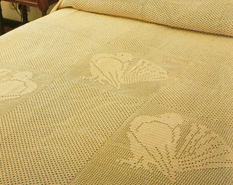 Peacock Crochet bedspread pattern in German Turkey bohemian duvet cover Crochet bird pattern PDF