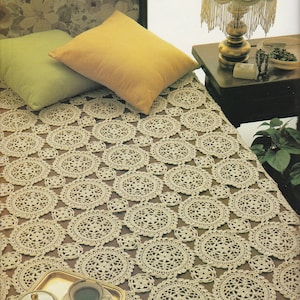 Crochet throw blanket pattern in German PDF crochet coaster pattern DIY duvet cover bedspread tutorial