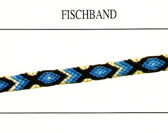 Fish friendship bracelet pattern Fisherman bracelet PDF Macrame tutorial DIY gift for him