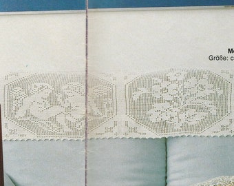 Crochet angel pattern DIY sofa cover Lace table runner Wall hanging curtains PDF Tutorial in German