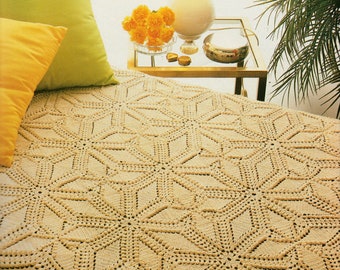Crochet bedspread pattern in German DIY Bohemian duvet cover Crochet throw blanket pattern PDF