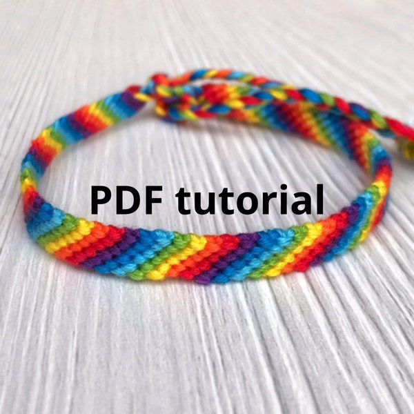 DIY friendship bracelet pattern Micro macrame tutorial for adults kids Digital download PDF