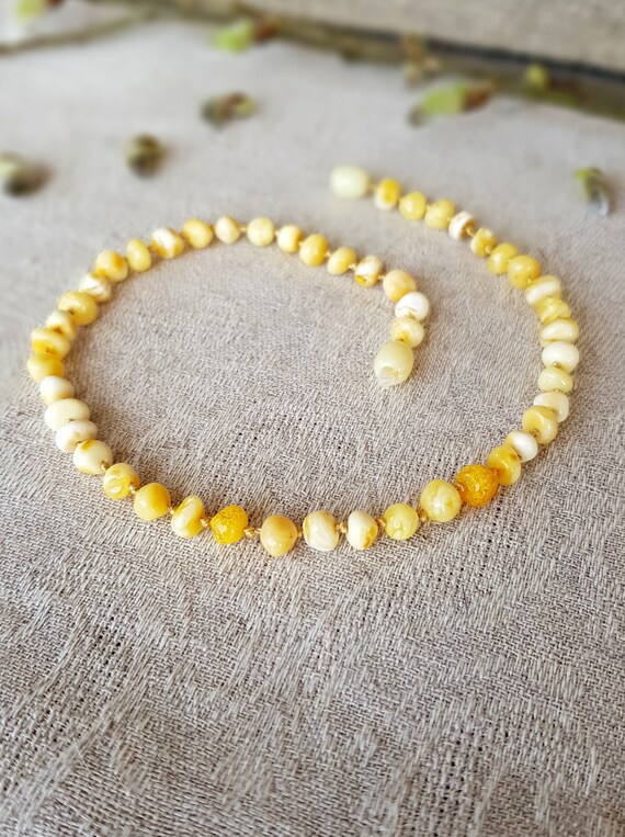white amber necklace