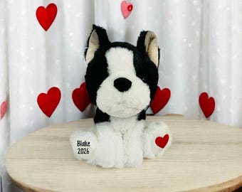 Personalized Valentines Day Dog-Valentine Kids gift-Valentine Plush-Anniversary Basket -2026 gift-Valentines Day-Birthday gift-