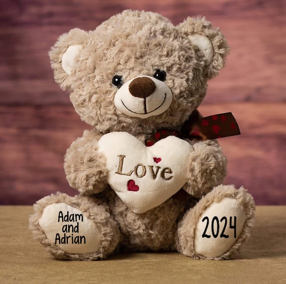 Valentines Teddy Bear With Rose - 9 Inch Plush Stuffed Animal For Girlfriend, Kids & Romantic Gifts