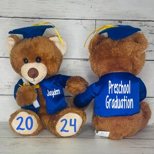 Personalized Graduation Bears-7.5inches- graduation gift- preschool-Kindergarten-5th grade-8th grade-high school-college-2025 gift