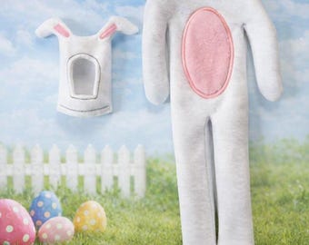 Bunny Suit for elf-Sweaters for Elves-Elf Doll Sweater-Elf Doll-Clothes for Elf-Elf Doll Sweater-Elf Prop-Easter-Easter Bunny Elf Sweater