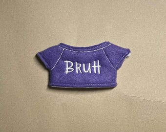 Bruh Little Monster Sweater-Sweaters for Monsters-Monster Doll Sweater Fits 6 Inch Monster Doll-Clothes for Monster-Cool Monster Costume