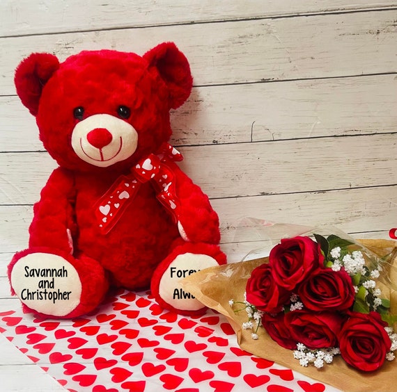Personalized Valentines Day Bears-anniversary Gift-valentine Plush