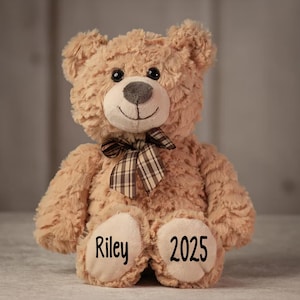 Personalized Teddy Bears-Stuffed Bear-My first teddy bear-Birthday Gift-Baby Shower-Baby Gift-Custom Newborn Gift-Newborn Gift