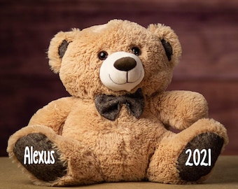 Personalized Teddy Bears-Stuffed Bear-My first teddy bear-Birthday Gift-Baby Shower-Baby Gift-Custom Newborn Gift-Newborn Gift