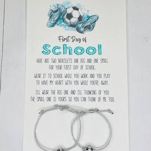 First Day of First Grade-Back to school bracelets-Mommy and me-Matching bracelets-First Day of School-Soccer Bracelet