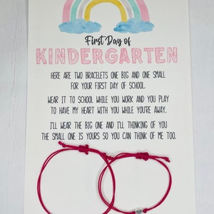 First Day of First Grade-Back to school bracelets-Mommy and me-Matching bracelets-First Day of School-Heart Bracelet