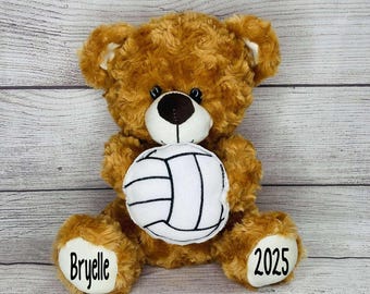 Personalized Volleyball Bears-Birthday gift-Soccer Plush-Easter Basket -2025 gift-Volleyball Keepsake Day-Birthday gift-Volleyball Bear