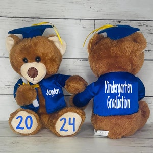 Personalized Graduation Bears-7.5inches- graduation gift- preschool-Kindergarten-5th grade-8th grade-high school-college-2025 gift