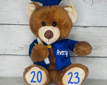 Personalized Graduation Bears-7.5inches- graduation gift- preschool-Kindergarten-5th grade-8th grade-high school-college-2023gift