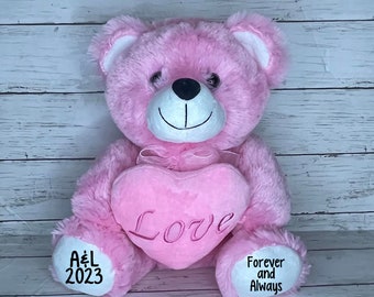 Personalized Valentines Day Monkey-Anniversary gift-Valentine Plush-Anniversary Basket -2022 gift-Valentines Day-Birthday gift-te amo bear