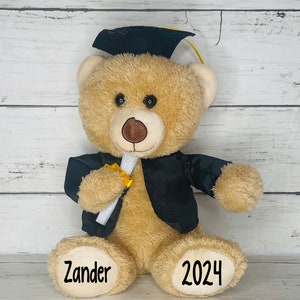 Personalized Graduation Bears-7.5inches graduation gift preschool-Kindergarten-5th grade-8th grade-high school-college-2023 gift 7.5in Brown/Black