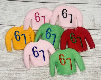 67 Elf Sweater-Sweaters for Elves-Christmas Fun-Elf Doll Sweater-Elf Doll-Clothes for Elf-Cool Elf Costume-Trendy Elf Sweater