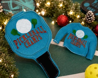 Pickleball Elf Sweaters -Sweaters for Elves-Christmas Fun-Elf Doll Sweater-Elf Doll-Clothes for Elf -Pickleball Elf Gear-Pickleball elf Prop