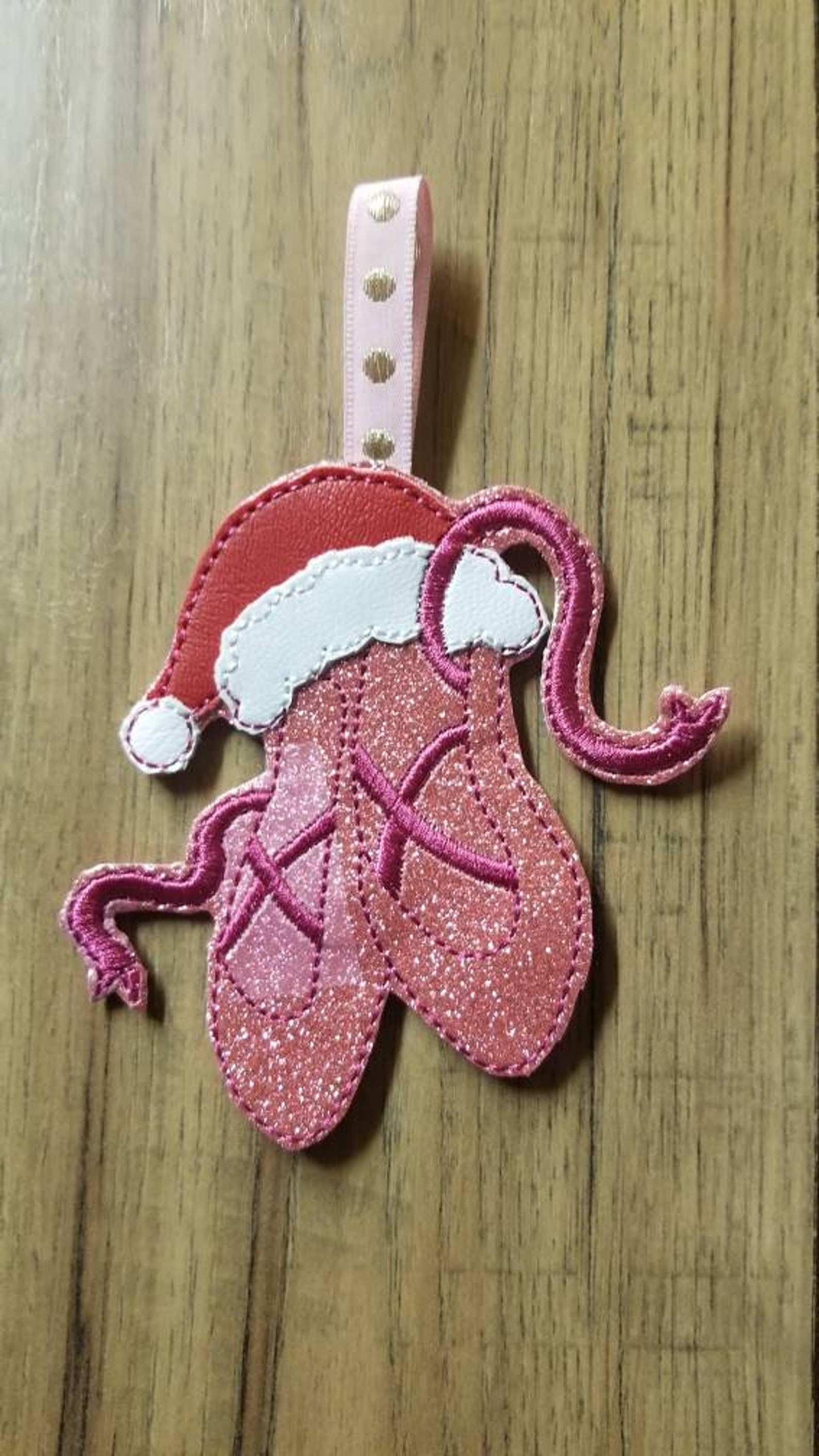 embroidered ballet shoes christmas ornament-christmas ornament grand daughter-dancer ornament-gift for daughter-dance instructor
