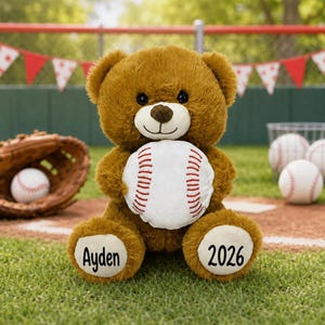 Personalized Baseball Bears-Birthday gift-Baseball Plush-Easter Basket -2026 gift-Baseball Plush-Birthday gift-Baseball Bear