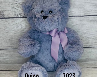 Personalized Teddy Bears-Stuffed Bear-My first teddy bear-Birthday Gift-Baby Shower-Baby Gift-Custom Newborn Gift-Newborn Gift