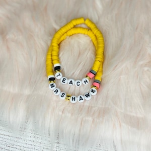 Personalized Teacher Bracelet -Teach Bracelet -Bracelet for Assistant Teacher Personalized Bracelet- Christmas Gift for teacher