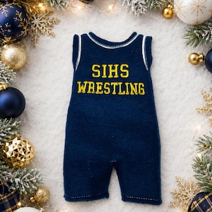 Personalized Wrestling Elf Sweater-Sweaters for Elves-Christmas Fun-Elf Doll Sweater-Elf Doll-Clothes for Elf-Wrestling Elf Costume