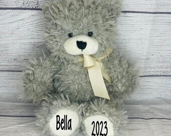 Personalized Teddy Bears-Stuffed Bear-My first teddy bear-Birthday Gift-Baby Shower-Baby Gift-Custom Newborn Gift-Newborn Gift