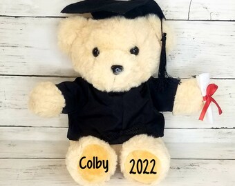 Personalized Graduation Bears-9.5inches- graduation gift- preschool-Kindergarten-5th grade-8th grade-high school-college-2022 gift