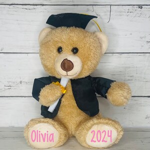 Personalized Graduation Bears-7.5inches- graduation gift- preschool-Kindergarten-5th grade-8th grade-high school-college-2025 gift
