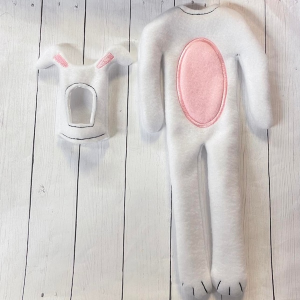 Bunny Suit for elf-Sweaters for Elves-Elf Doll Sweater-Elf Doll-Clothes for Elf-Elf Doll Sweater-Elf Prop-Easter-Easter Bunny Elf Sweater