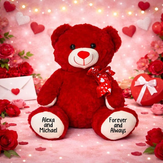 Personalized Valentines Day Bears-anniversary Gift-valentine  Plush-anniversary Basket -2026 Gift-valentines Day-birthday Gift-te Amo  Bear - Etsy