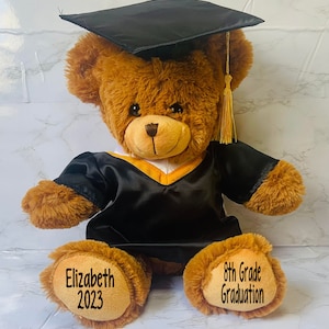 Personalized Graduation Bears-9.5inches- graduation gift- preschool-Kindergarten-5th grade-8th grade-high school-college-2025 gift