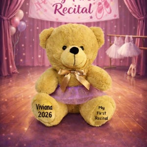 Dance Recital Bear-Recital Gift-Personalized Recital Gift-My first recital
