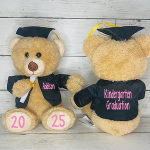 Personalized Graduation Bears-7.5inches- graduation gift- preschool-Kindergarten-5th grade-8th grade-high school-college-2025 gift