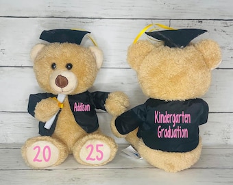 Personalized Graduation Bears-7.5inches- graduation gift- preschool-Kindergarten-5th grade-8th grade-high school-college-2026 gift