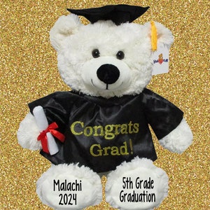 Personalized Graduation Bears- graduation gift- preschool-Kindergarten-5th grade-8th grade-high school-college-2025gift