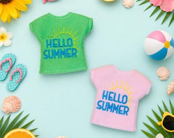Hello Summer Elf Sweater-Sweaters for Elves-Christmas Fun-Elf Doll Sweater-Elf Doll-Clothes for Elf-Elf Doll-Elf Prop-Elf