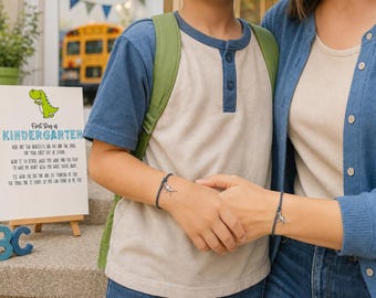 First Day of First Grade-Back to school bracelets-Mommy and me-Matching bracelets-First Day of School-Dinosaur Bracelet