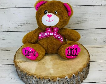 Personalized Valentines Day Bears-Anniversary gift-Valentine Plush-Anniversary Basket -2022 gift-Valentines Day-Birthday gift