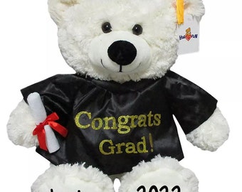 Personalized Graduation Bears- graduation gift- preschool-Kindergarten-5th grade-8th grade-high school-college-2022 gift