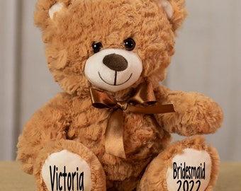 Personalized Bridesmaid Bear-Flower Girl Bear-Flower Girl Gift-Ring Bearer Bear-Ring Bearer Gift